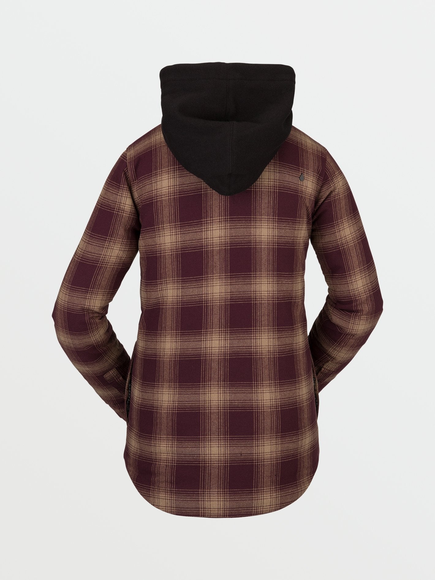 Hooded Flannel Jacket - MERLOT