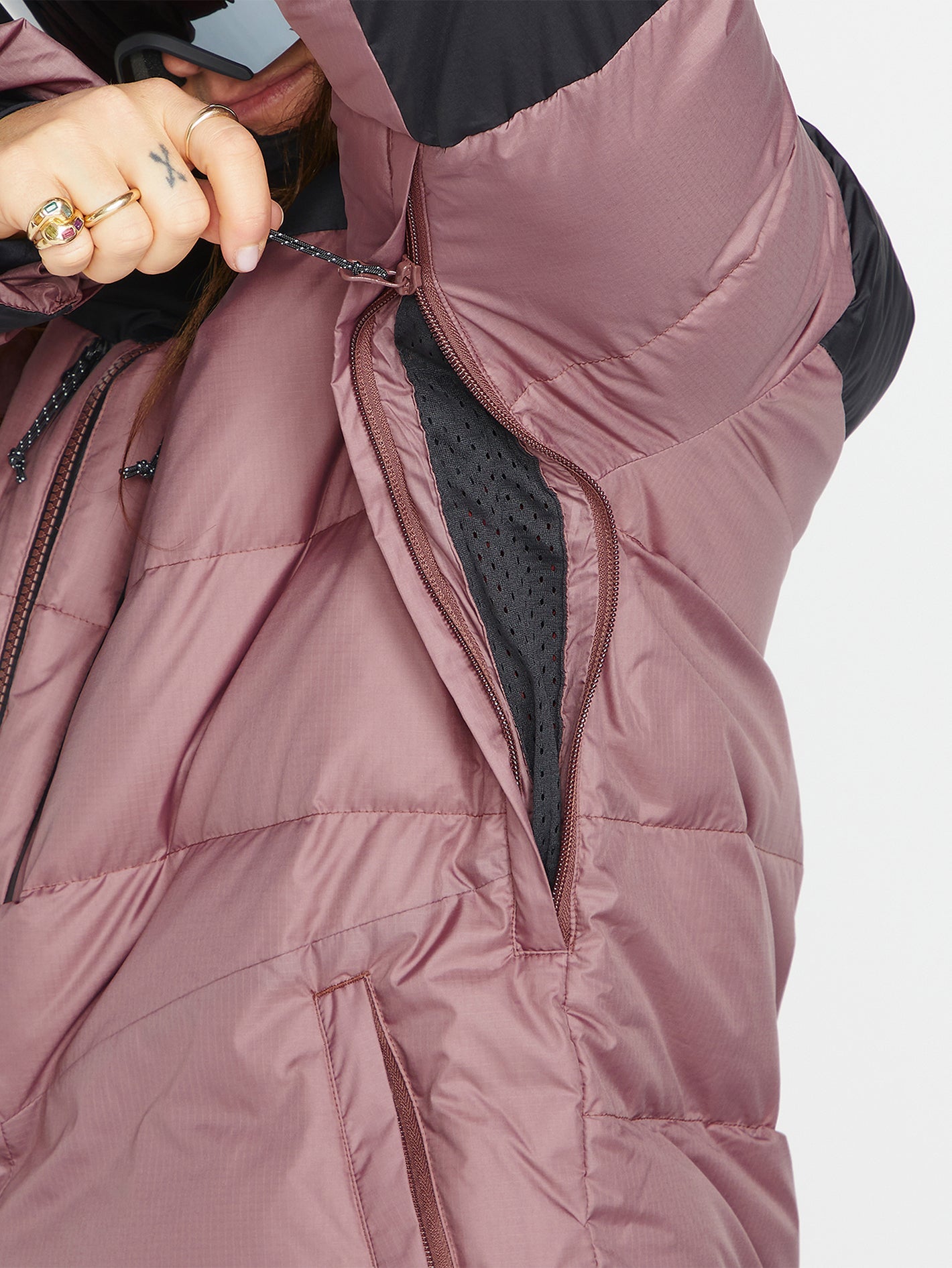 Lifted Down Jacket - Rosewood (Unisex)
