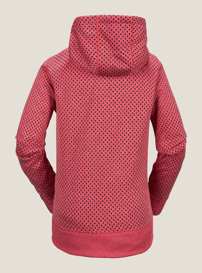 Stone Dot Fleece - Bright Rose