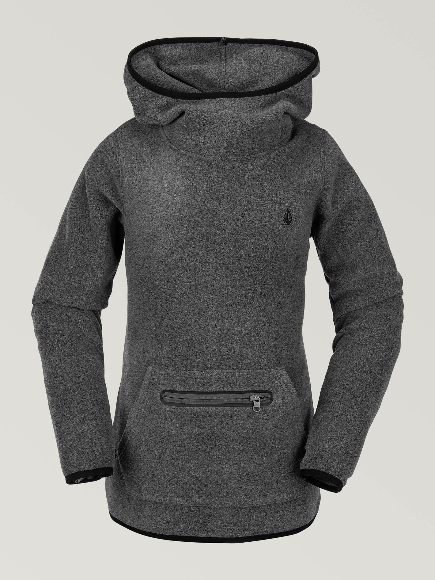 Womens Polartec® Mid Hoody - Heather Grey
