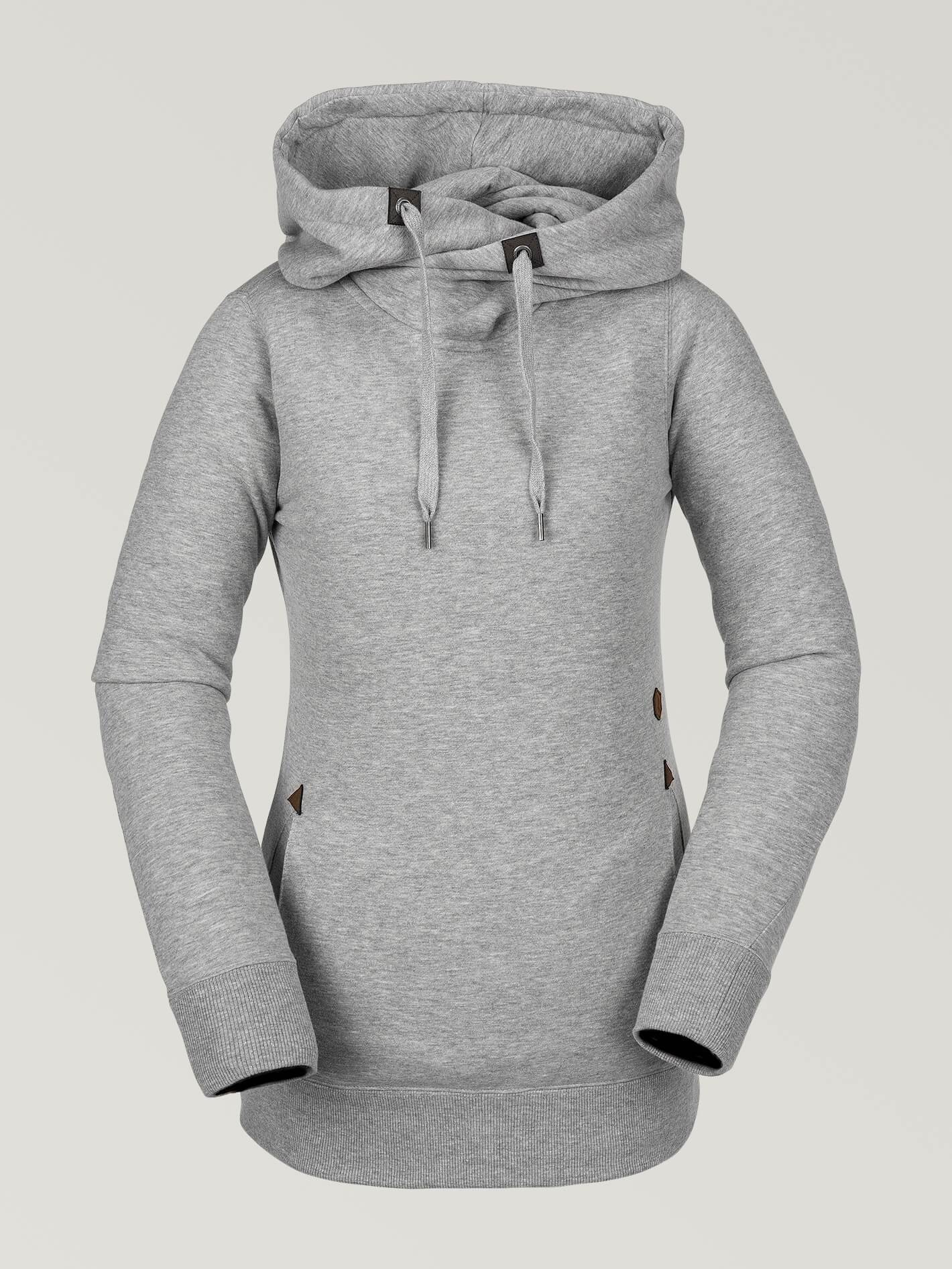 Womens Tower Pullover Fleece - Heather Grey