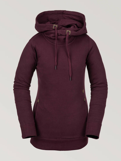 Womens Tower Pullover Fleece - Merlot