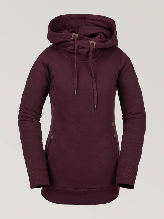 Womens Tower Pullover Fleece - Merlot