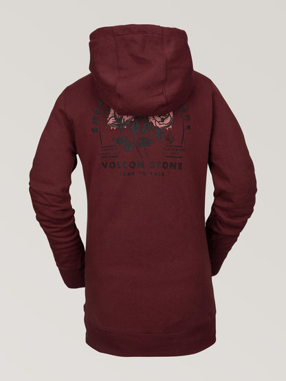 Womens Costus Pullover Fleece - Scarlet