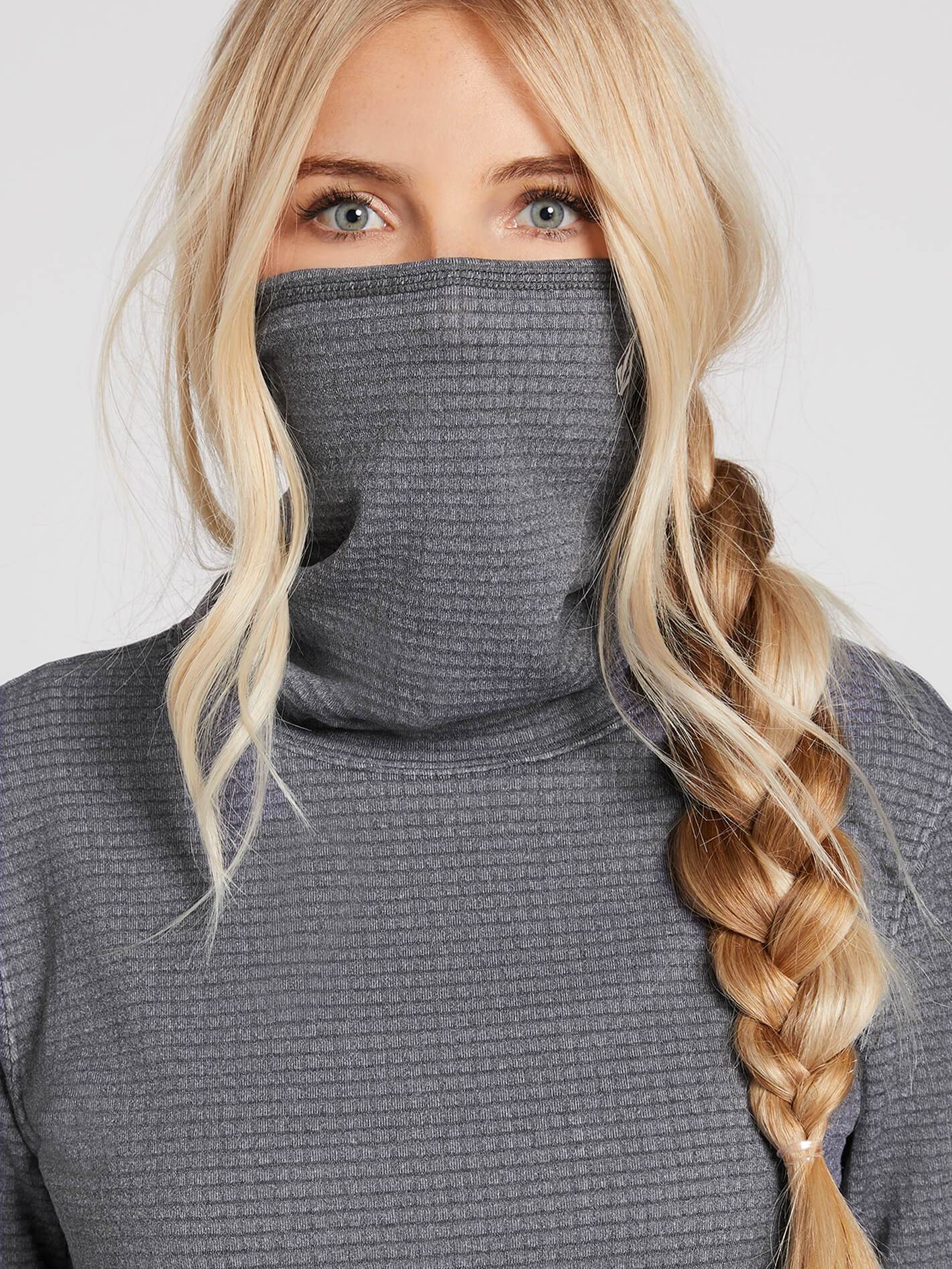 Womens Tech Funnel Fleece - Heather Grey