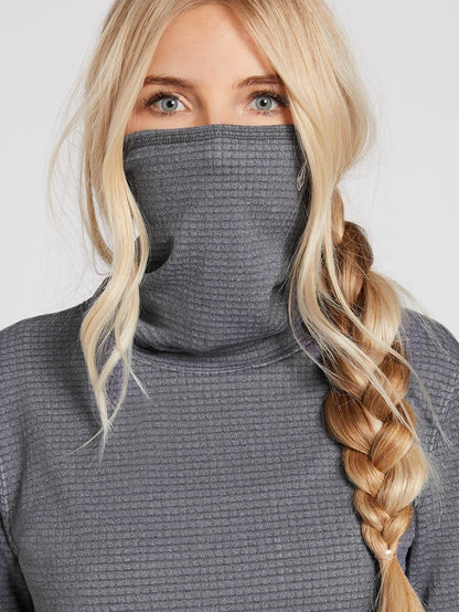Womens Tech Funnel Fleece - Heather Grey