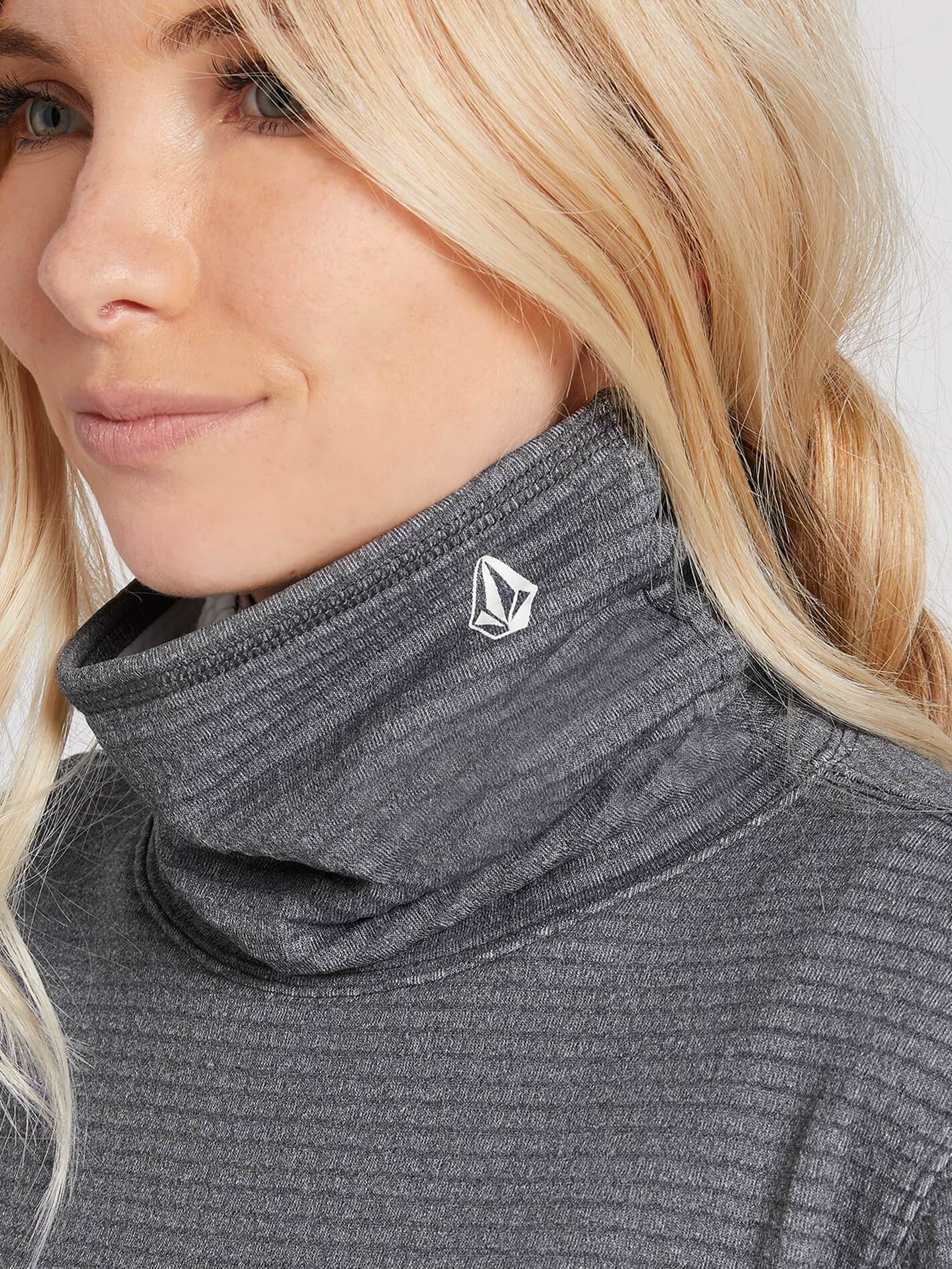 Womens Tech Funnel Fleece - Heather Grey