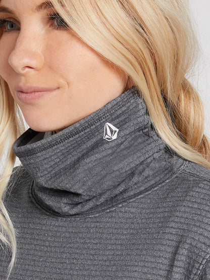 Womens Tech Funnel Fleece - Heather Grey