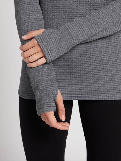 Womens Tech Funnel Fleece - Heather Grey