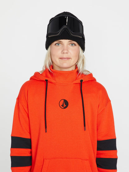 Banded Hoodie - Orange Shock