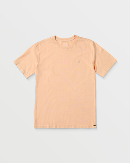 Solid Stone Emb T-shirt - PEACH - (KIDS)