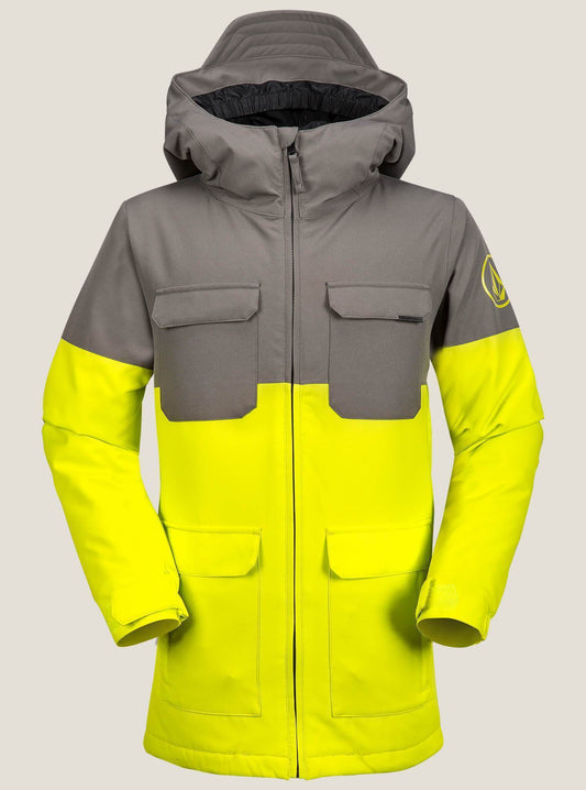 Blocked Insulated Jacket - Lime (Kids)