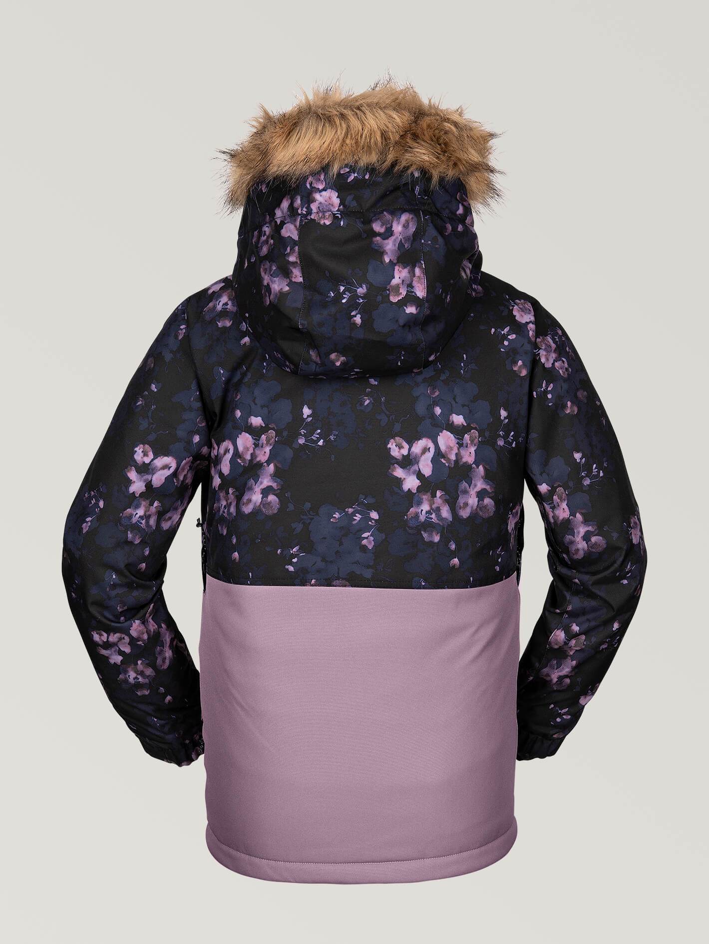 Big Girls  So Minty Insulated Jacket - Black Floral Print