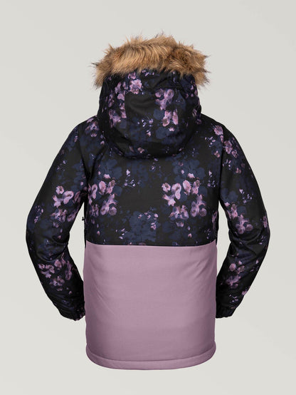 Big Girls  So Minty Insulated Jacket - Black Floral Print