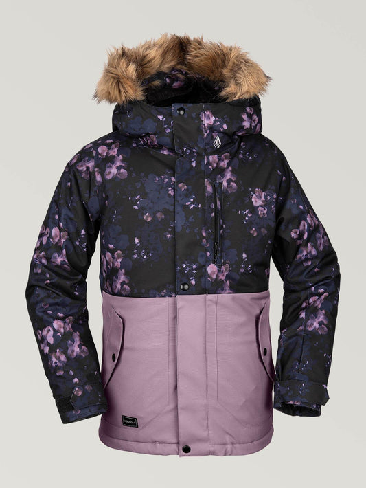 Big Girls  So Minty Insulated Jacket - Black Floral Print