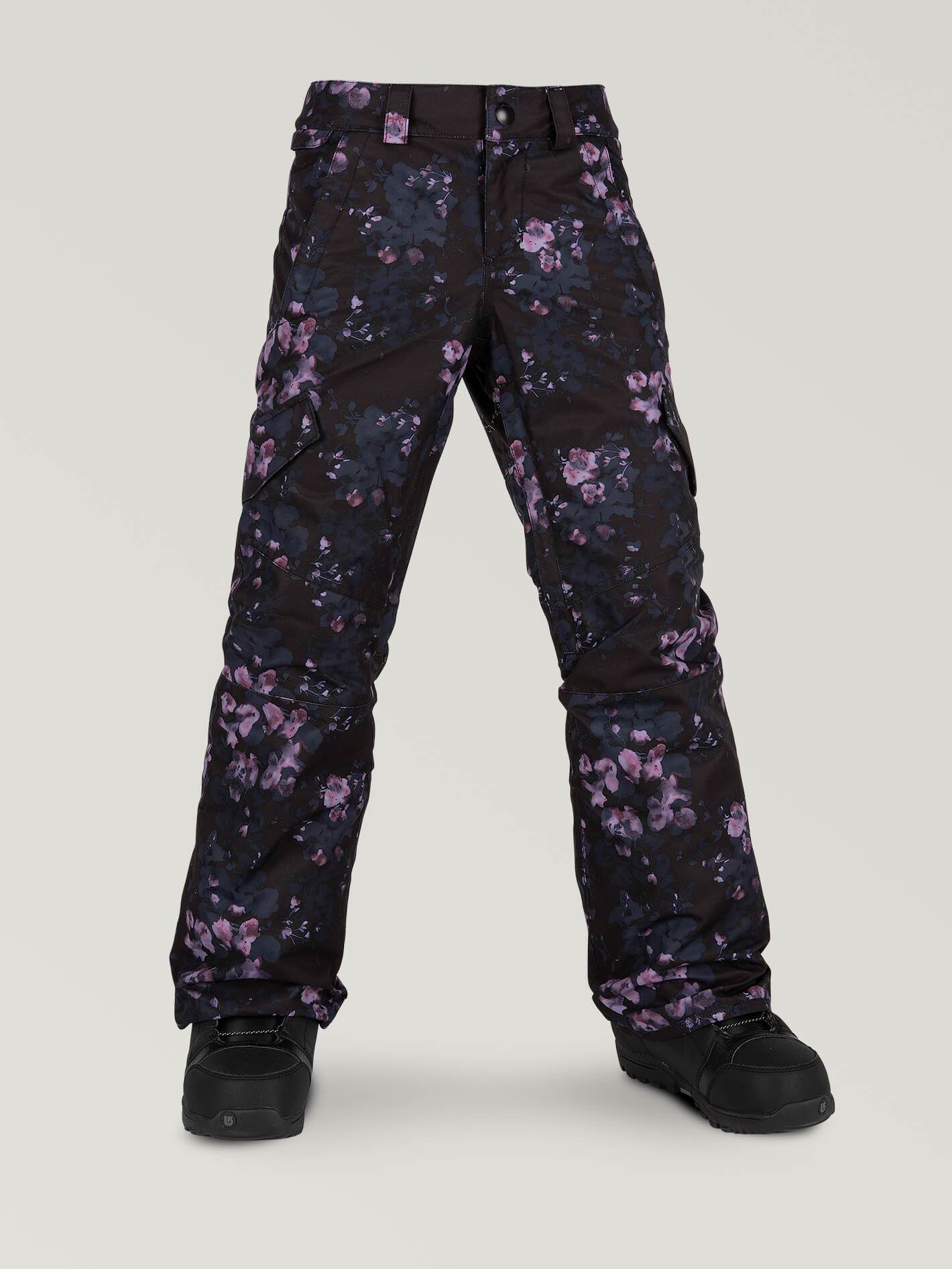 Big Girls  Silver Pine Insulated Pants - Black Floral Print