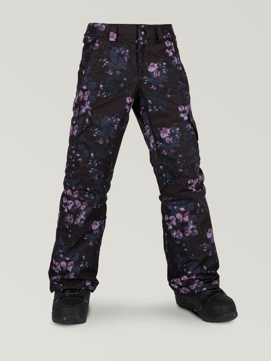 Big Girls  Silver Pine Insulated Pants - Black Floral Print