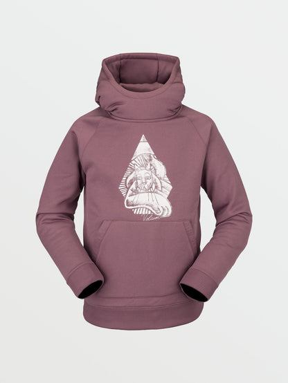 Youth Riding Fleece Hoodie - ROSEWOOD - (KIDS)