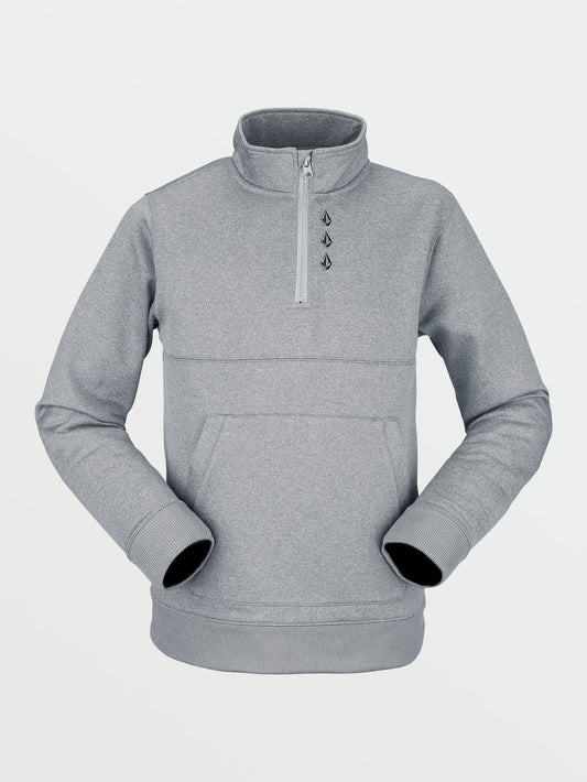 Stone 1/4 Zip Fleece - HEATHER GREY - (KIDS)