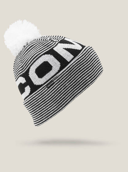 Pin Stripe Beanie - Black