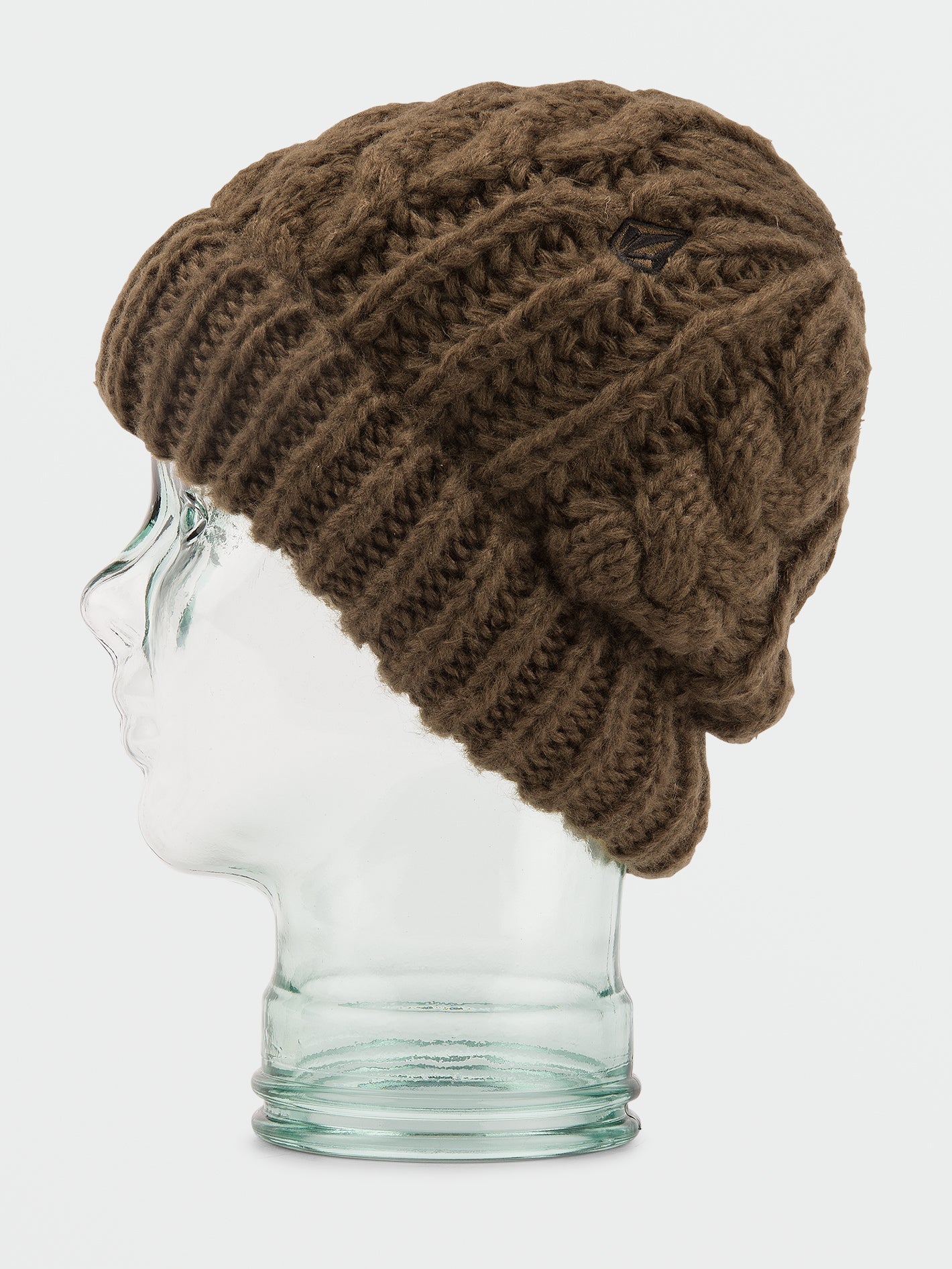 Cable Hand Knit Beanie - Dark Teak