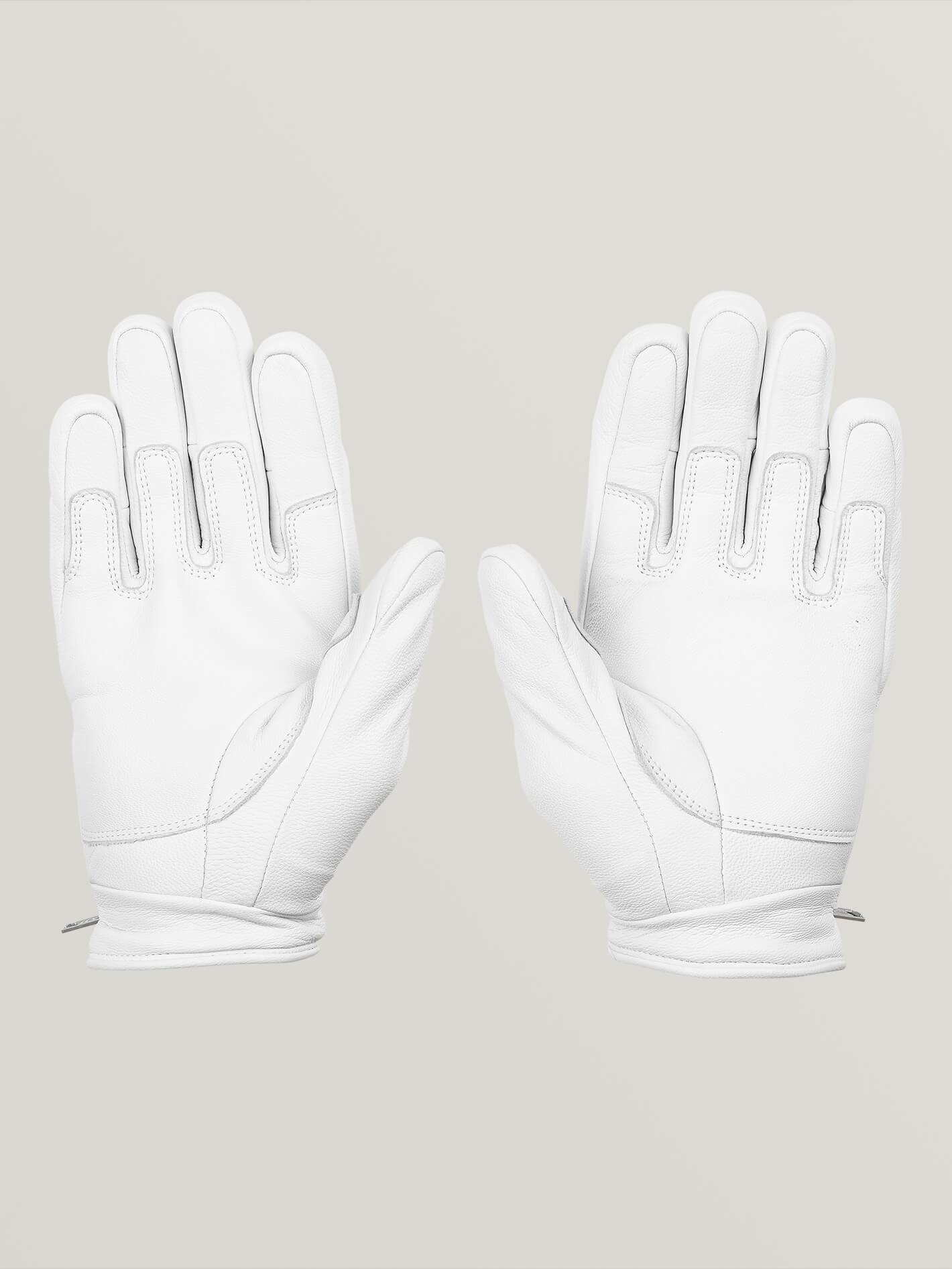 Mens Crail Leather Glove - White