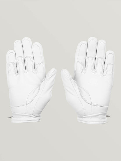 Mens Crail Leather Glove - White