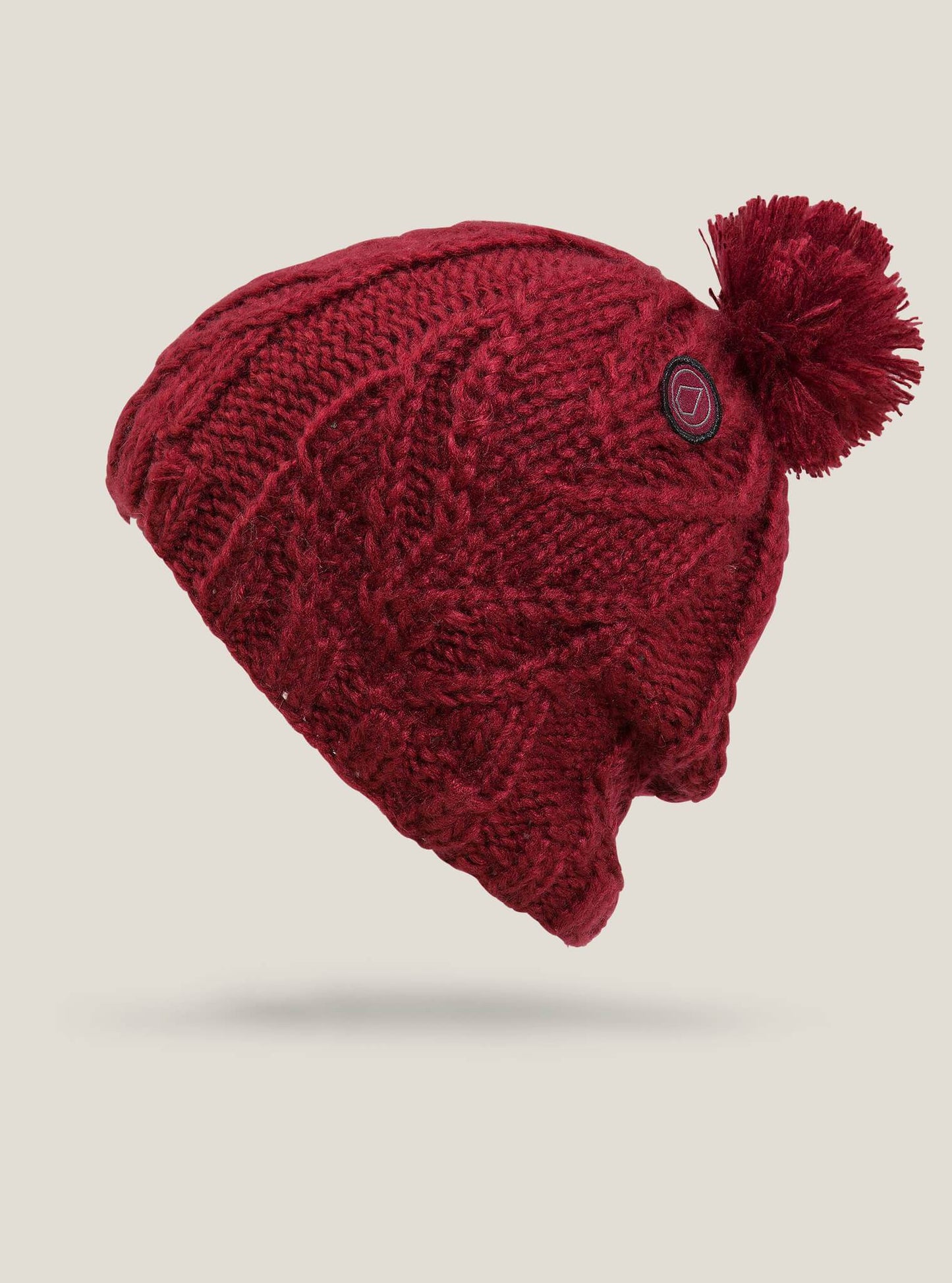 Leaf Beanie - Deep Red