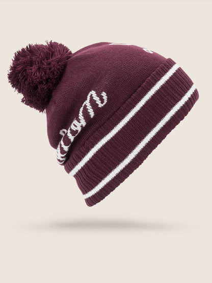 Script Beanie - Merlot