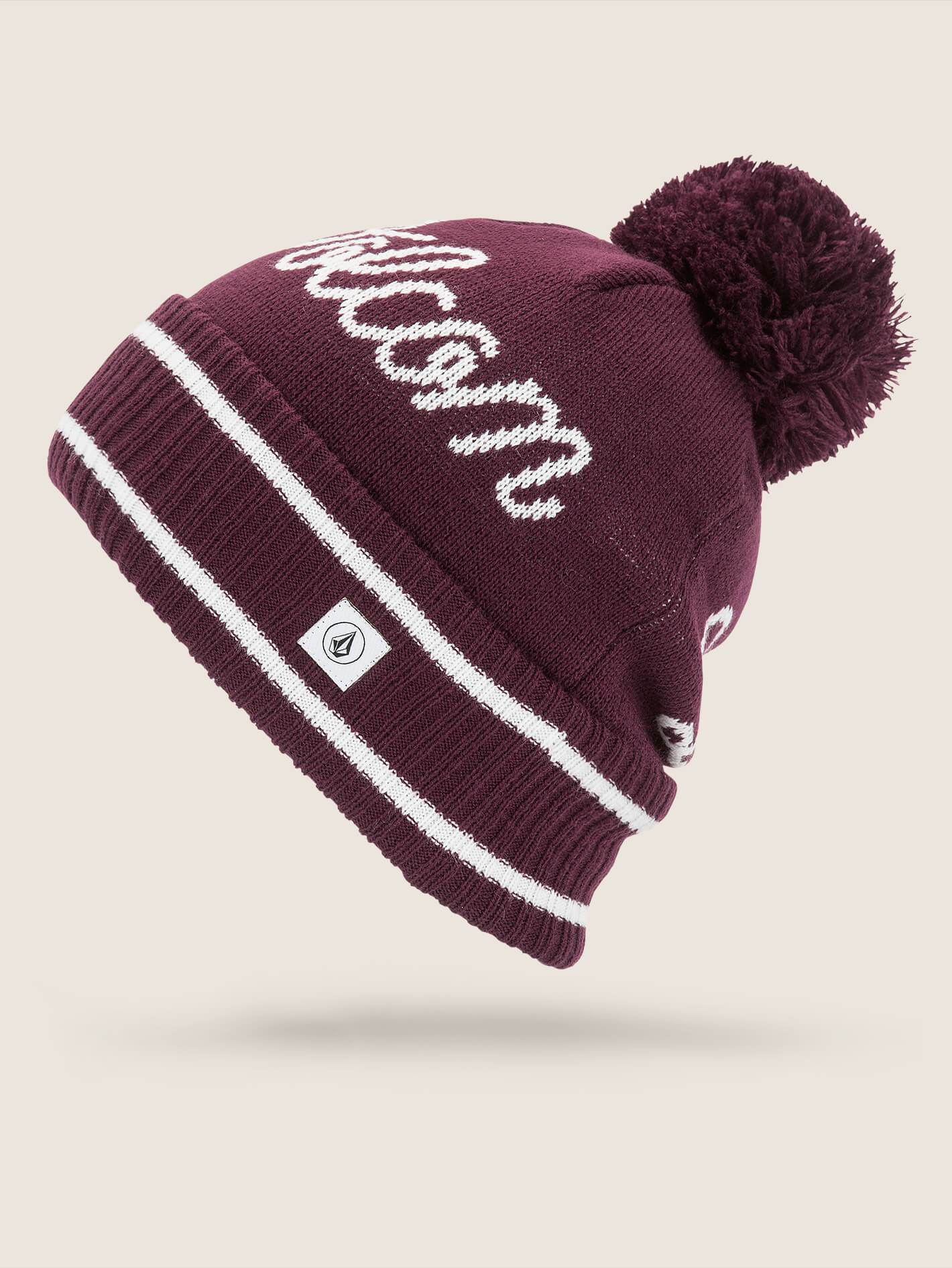Script Beanie - Merlot