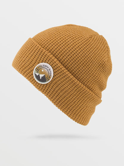 Waffle Patch Beanie - RESIN GOLD