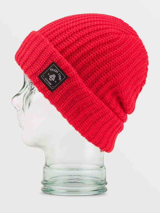 Thick Knit Beanie - Orange Shock