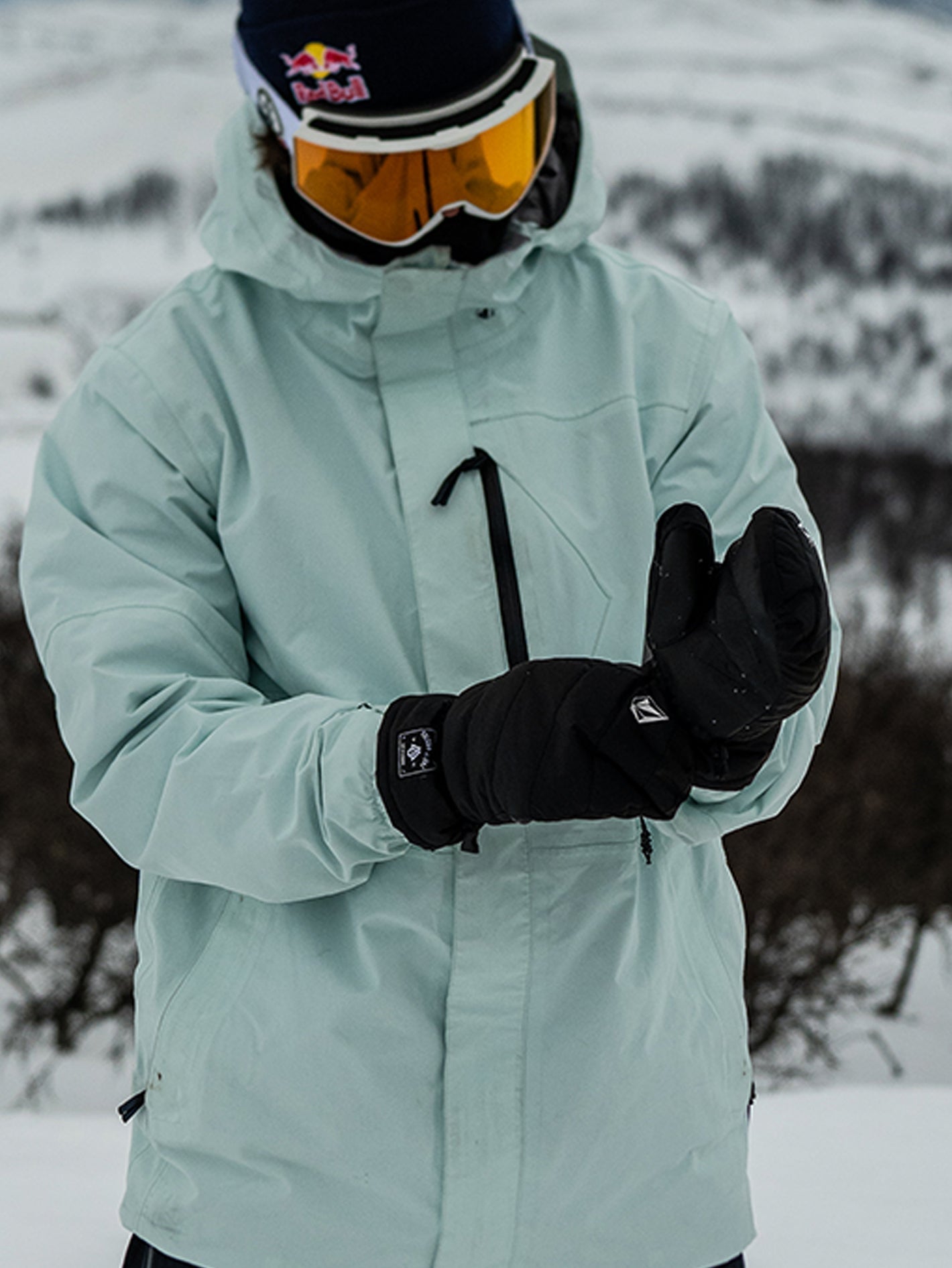 Puff Puff Mittens - Black (Unisex)