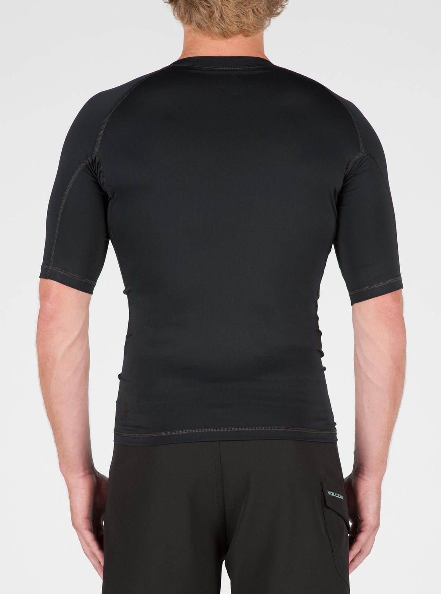 Lido Solid Short Sleeve Rashguard - Black