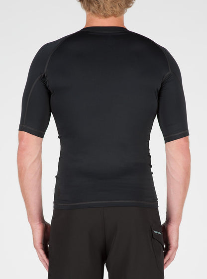 Lido Solid Short Sleeve Rashguard - Black