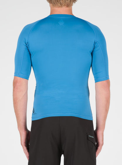 Lido Solid Short Sleeve Rashguard - Deep Water