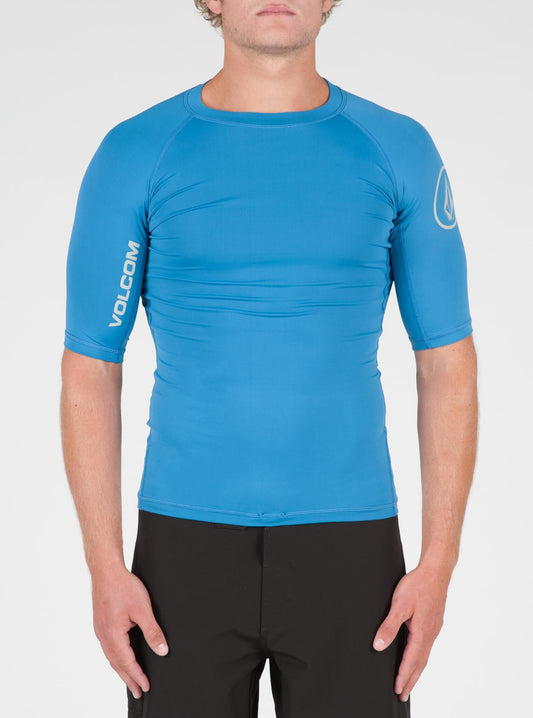 Lido Solid Short Sleeve Rashguard - Deep Water