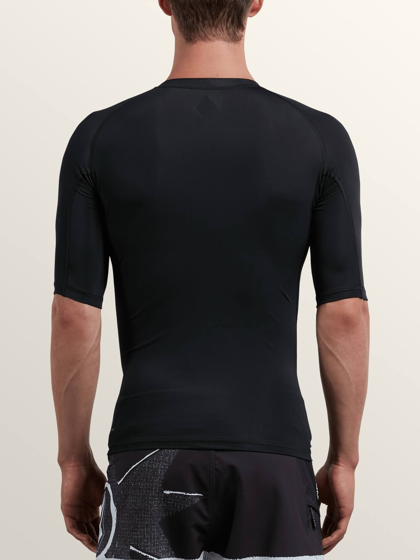 Lido Solid Short Sleeve Rashguard - Black