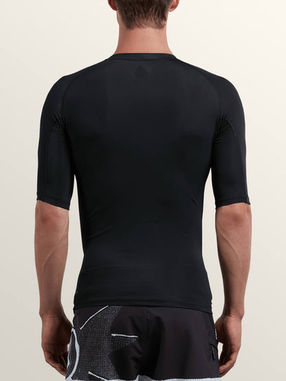 Lido Solid Short Sleeve Rashguard - Black