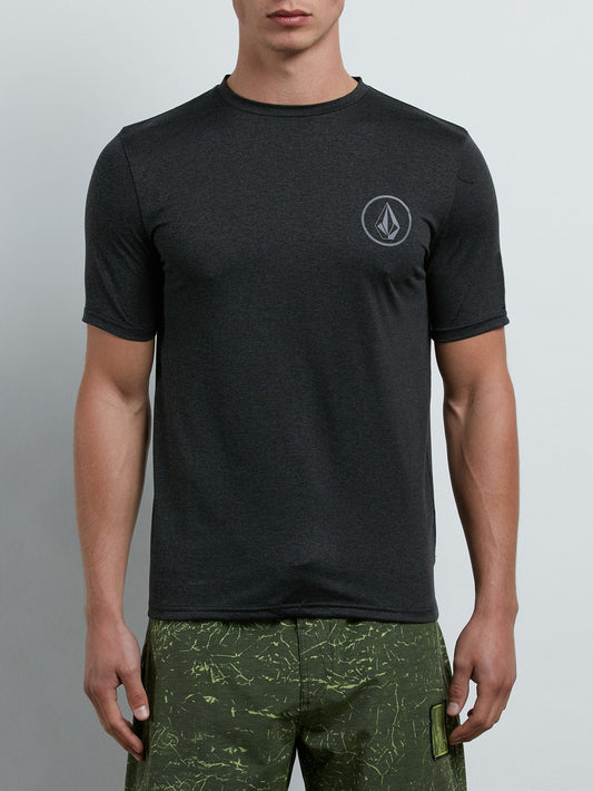 Lido Heather Short Sleeve Rashguard - Charcoal Heather