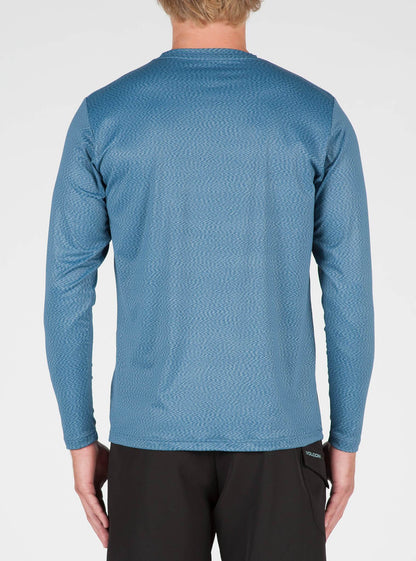 Distortion Long Sleeve Surf Shirt - Smokey Blue