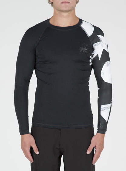 Polka Long Sleeve Rashguard - Black