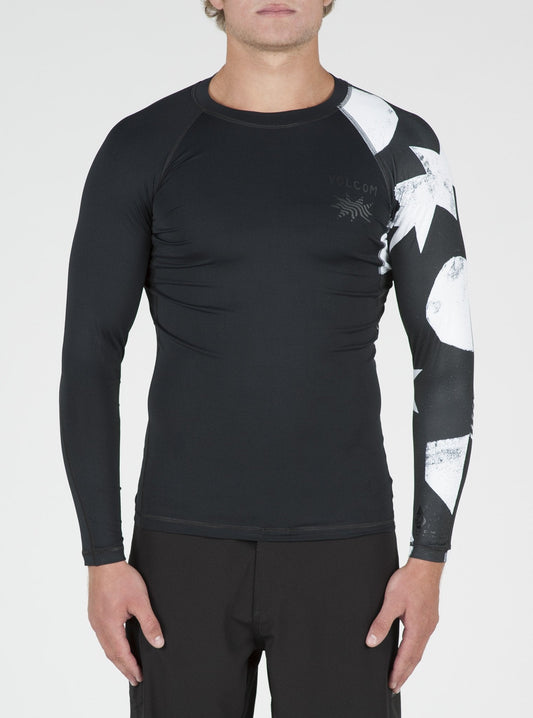 Polka Long Sleeve Rashguard - Black