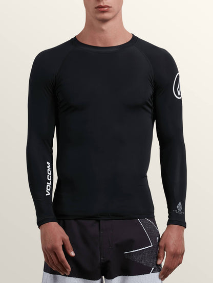 Lido Solid Long Sleeve Rashguard - Black