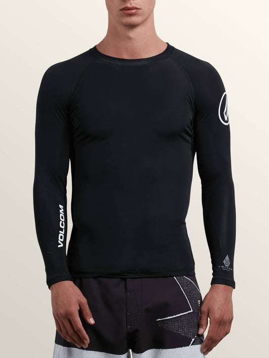 Lido Solid Long Sleeve Rashguard - Black