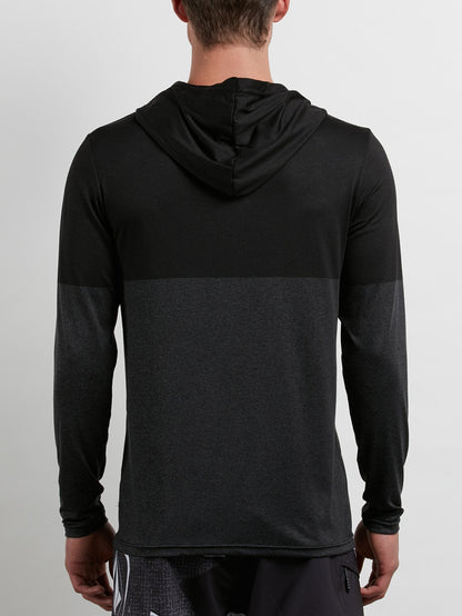 Lido Heather Block Long Sleeve  - Charcoal Heather