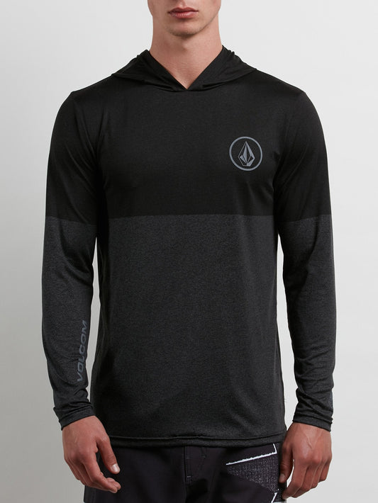 Lido Heather Block Long Sleeve  - Charcoal Heather