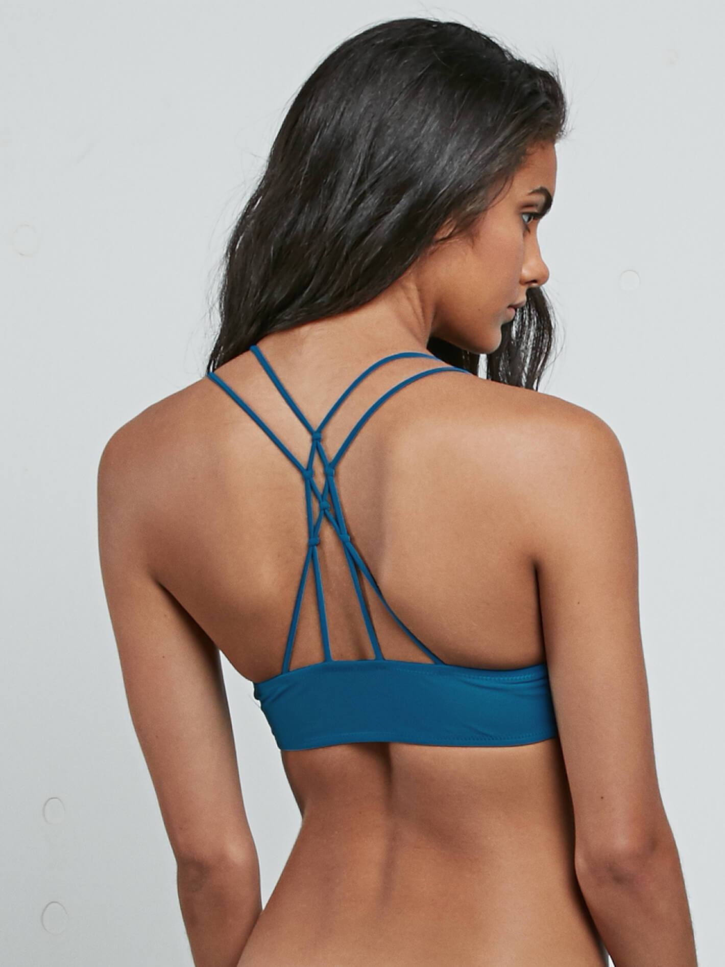 Simply Solid V Neck Top - Ocean