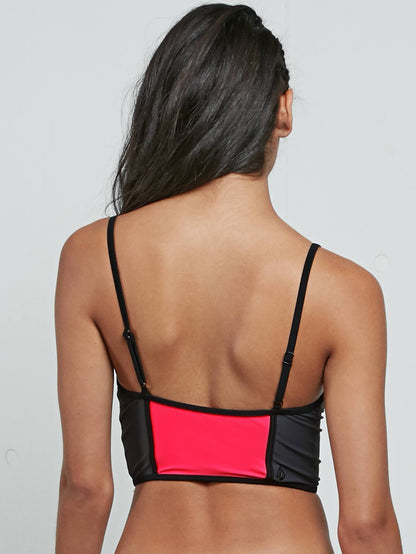 GMJ Core Bustier Crop - Electric Coral