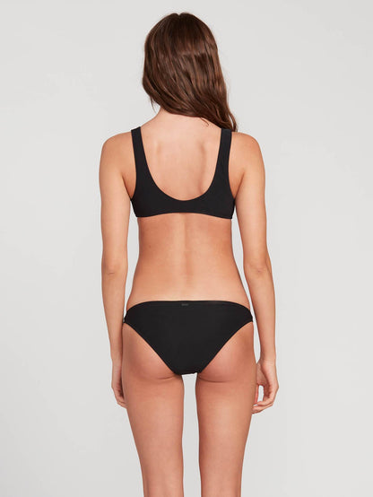 Simply Mesh Vneck Bikini Top - Black
